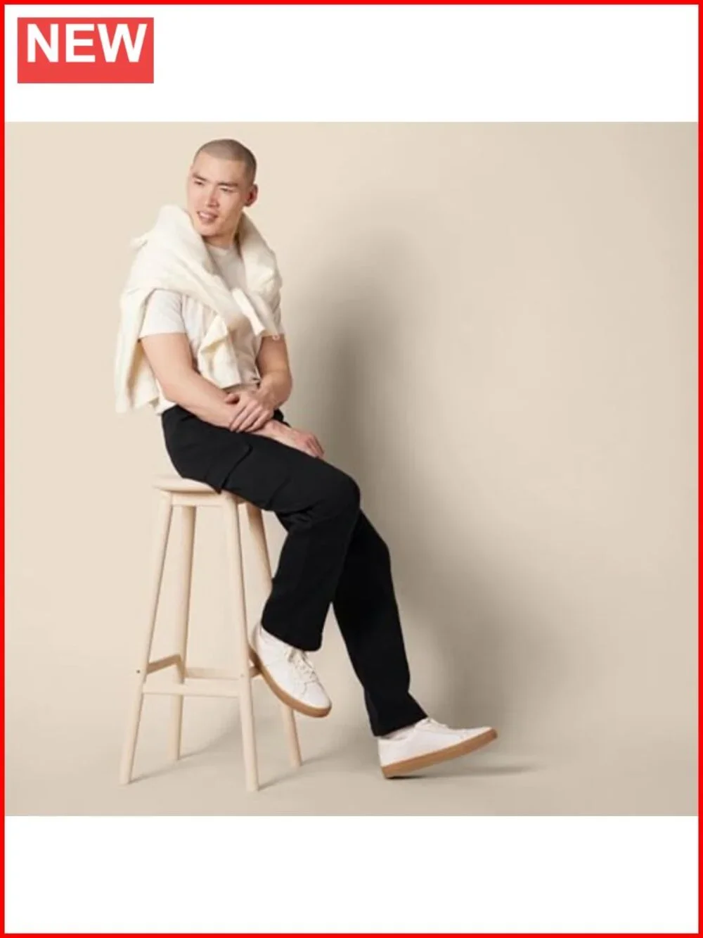 Men's Relaxed Fit Cargo Fleece Sweatpants Open Bottom
